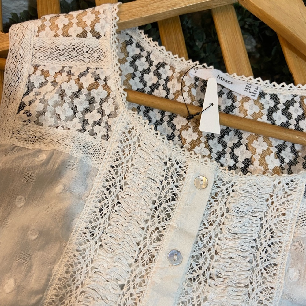 💜Mango  Cotton Tops. Size- EUR S USA XS - Picture 4 of 7